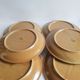Set of 6 flat plates in Brenne stoneware from France vintage