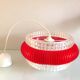 Suspension in glass and plexiglass with diamond points / vintage 60s-70s