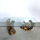 Vintage gilt wood mermaid coffee table, 1960s - Italy