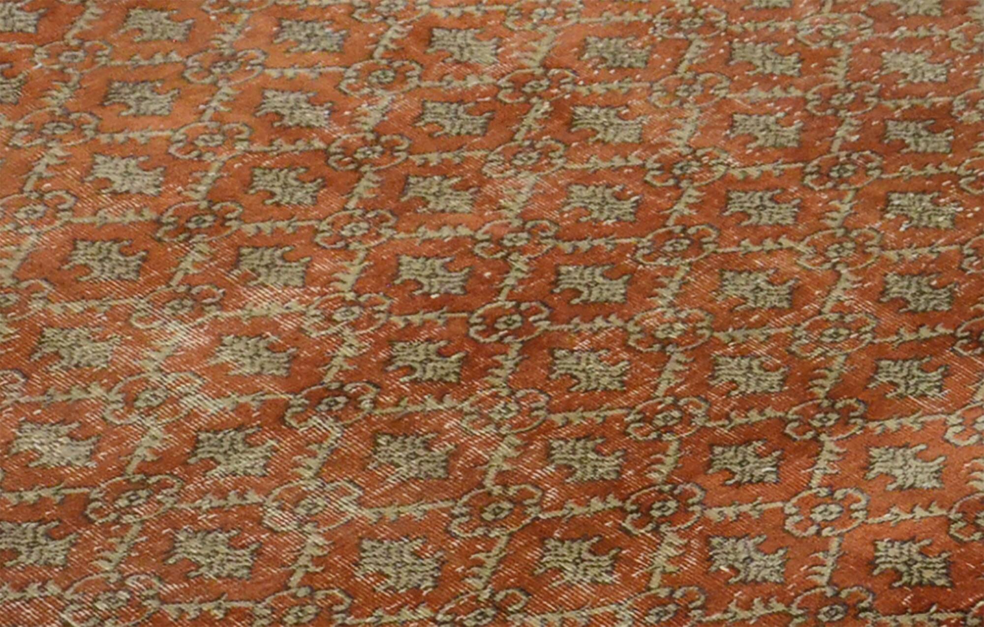 Turkish Anatolian Handmade Vintage Rug 255 cm x 164 cm