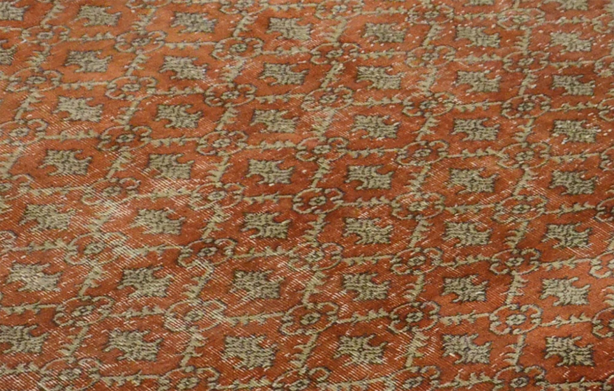 Turkish Anatolian Handmade Vintage Rug 255 cm x 164 cm