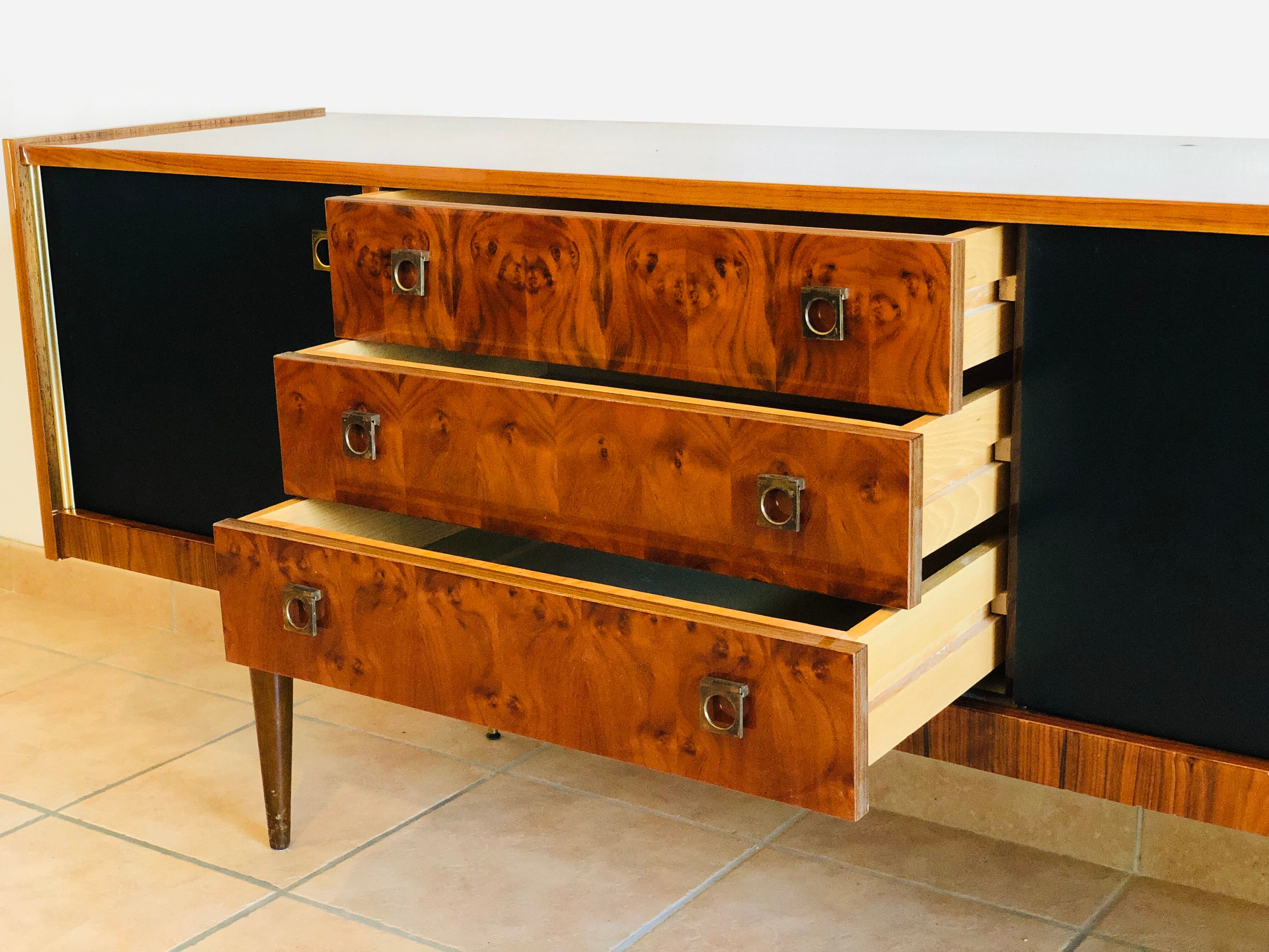 Vintage walnut sideboard 1960