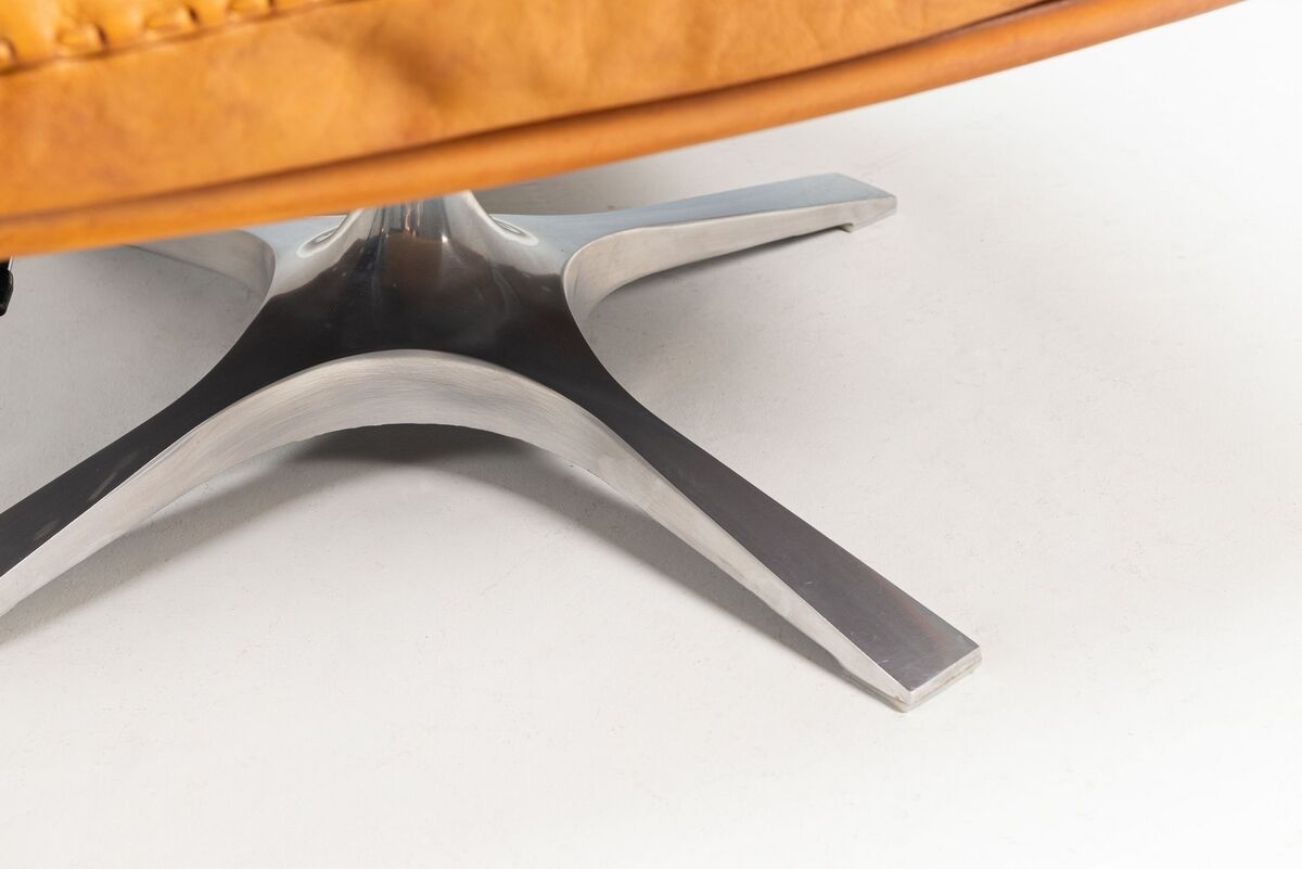De Sede DS-31 high-back lounge chair in natural leather, Switzerland, 1970