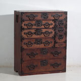 Ancient Japanese tansu of the choba-tansu type – Meiji/Taishō period (circa 1880-1920)