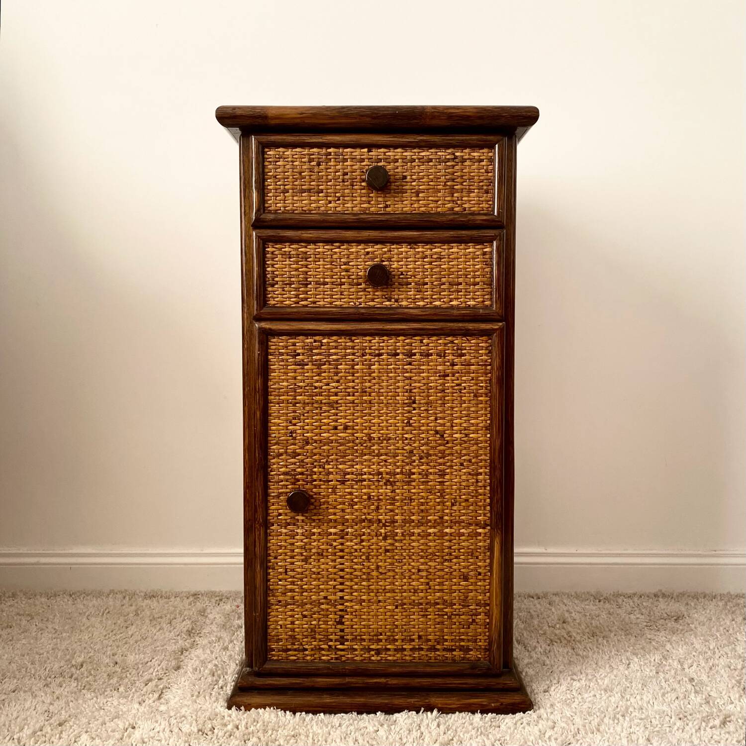 Roche bobois Maugrion rattan chiffonier