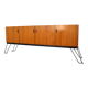 Scandinavian teak metal foot row
