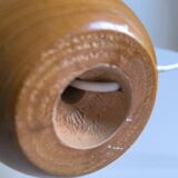 Solid walnut ball table lamp 1970