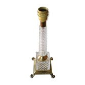 Pied de lampe en laiton et cristal