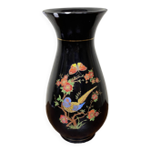 Vase asiatique japonais XX céramique noir