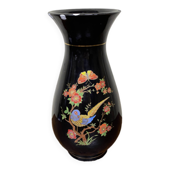 Japanese Asian vase XX black ceramic
