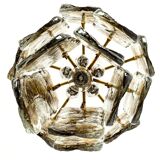 Smoked glass suspension by Murano, Kalmar, Austria, 1970s