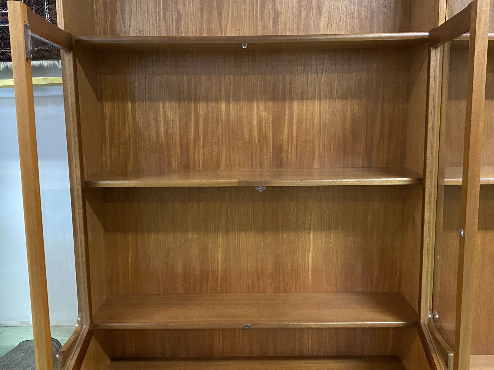 English library in 3 modules from the 1980s in teak