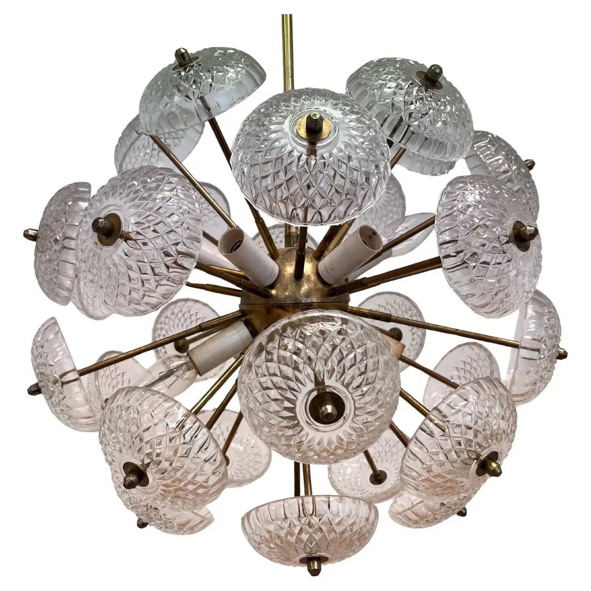 Dandelion, Sputnik chandelier by Kamenicky Senov, 1970