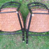 Pair of Napoleon III chairs - parrot decoration