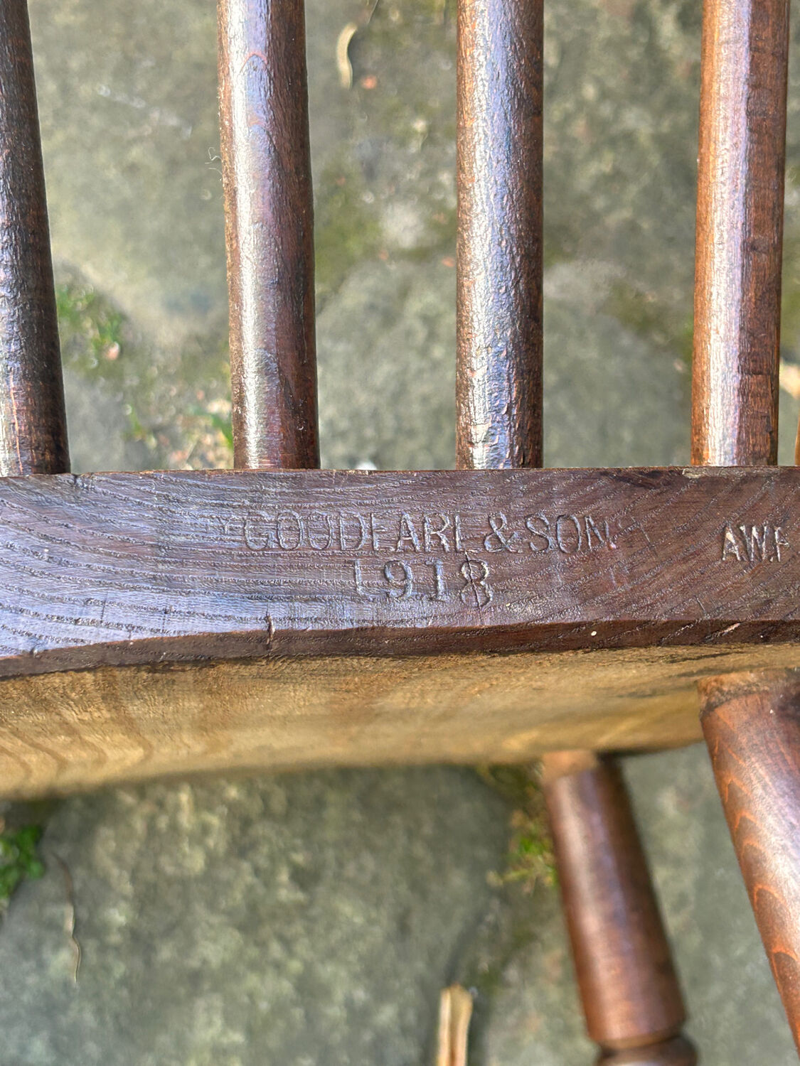 Windsor chair in oak goodearl and son 1918