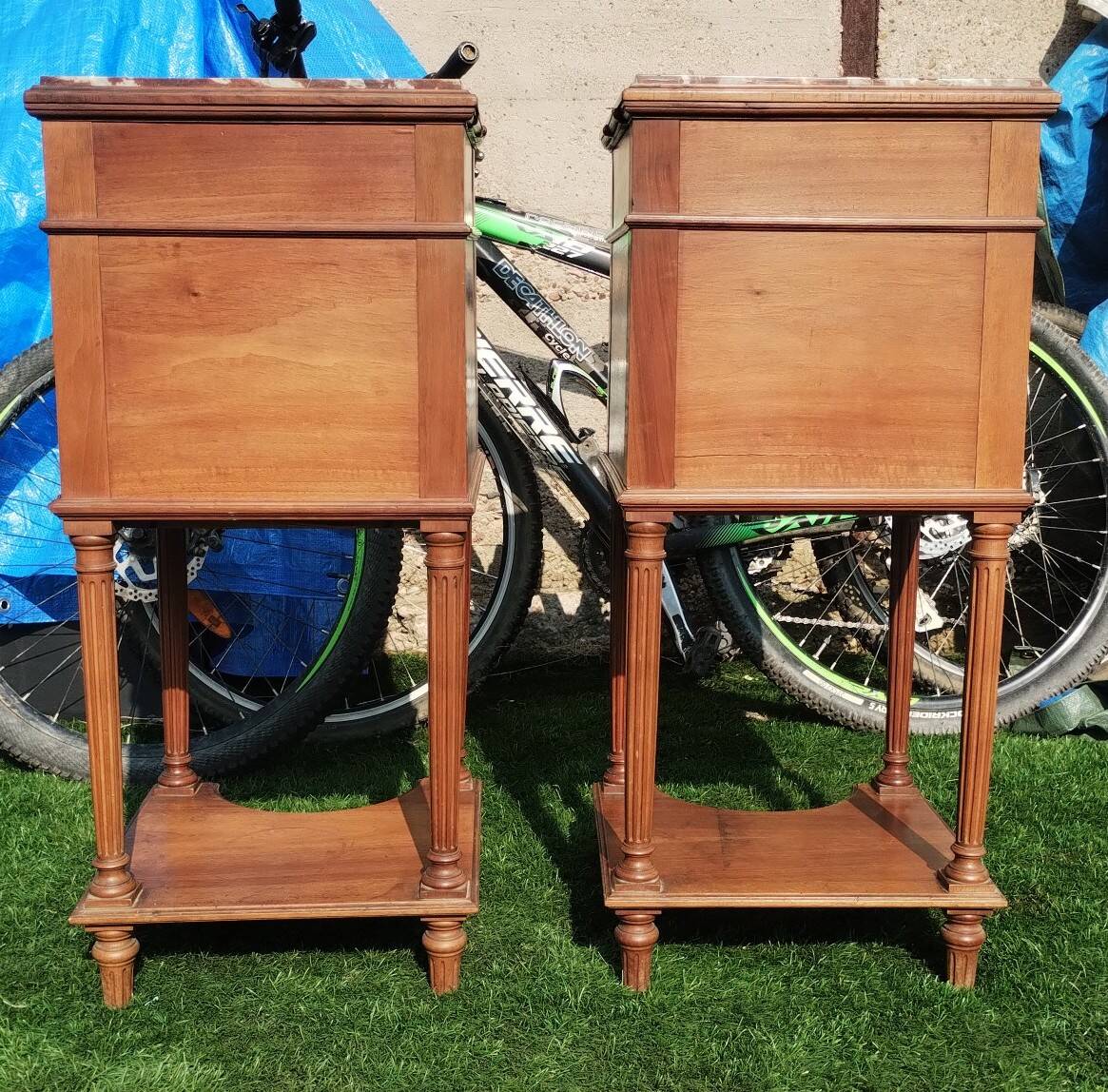 2 solid wood bedside tables
