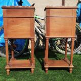 2 solid wood bedside tables
