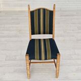 1970s, set 6 pcs of Danish dinning chairs, original good condition, furniture wool.