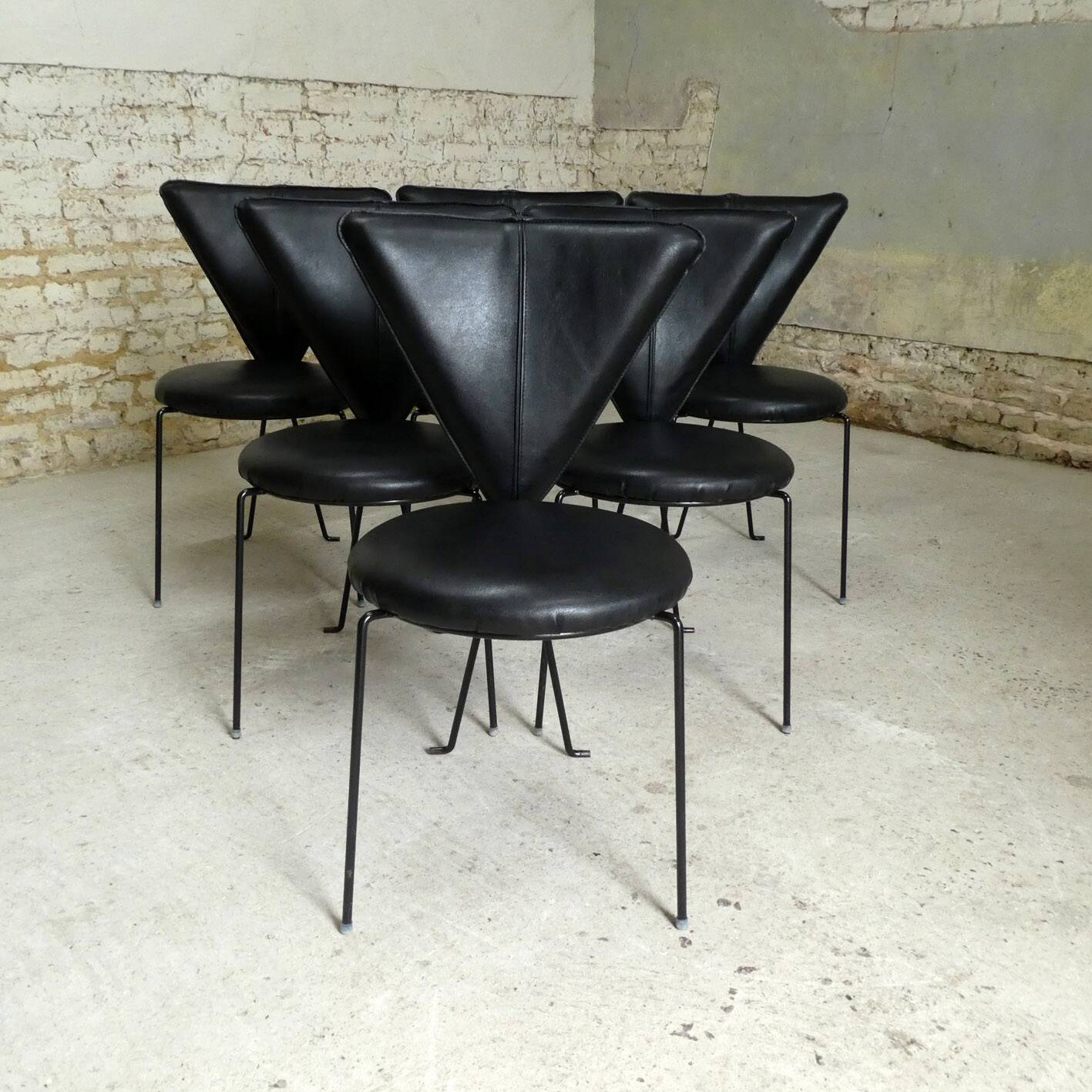 series of 6 Lübke chairs, 1970