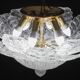 Procida, Murano Clear trasparent Vintage Glass Ceiling Light, 1970s