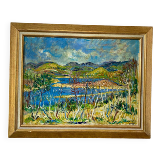 Mediterranean landscape signed Guery