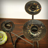 XXL steel brutalist chandelier, 1960s