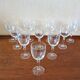 Antique engraved crystal glasses Dampierre model