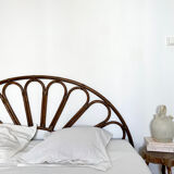 Rattan flower headboard