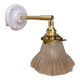 Vintage art deco frosted glass tulip wall light