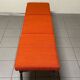 Colourful wooden bench with fabric, 1960s