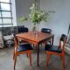 Set de 4 chaises scandinave,  Skaï  année  70