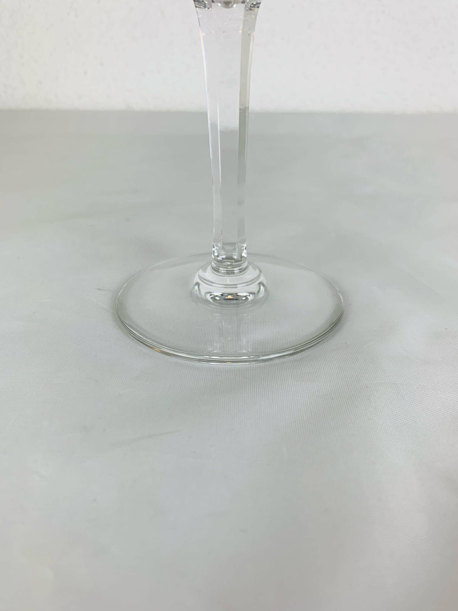 6 large Chantilly model stemmed glasses from Saint Louis, crystal, water or wine