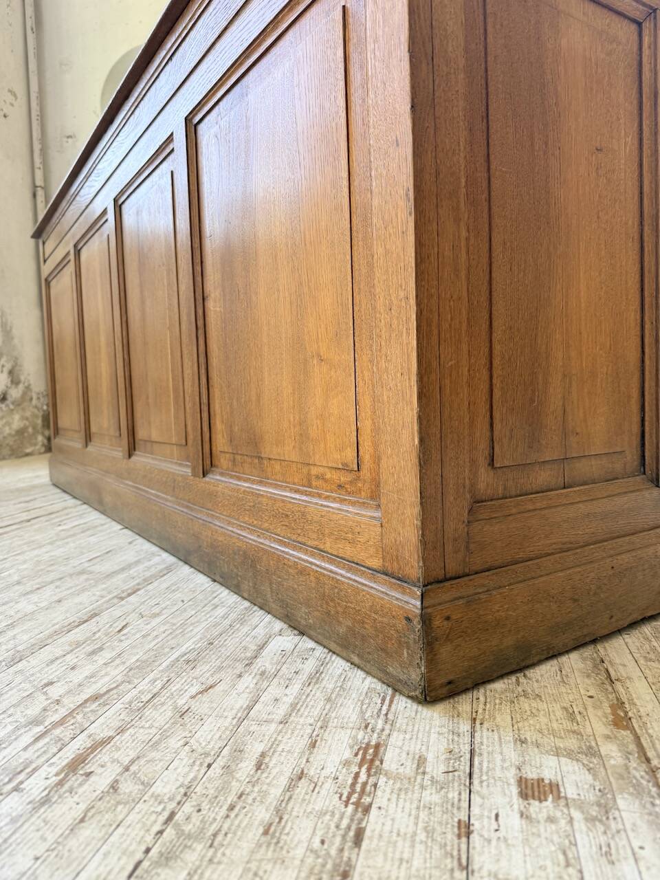 1950s oak office counter