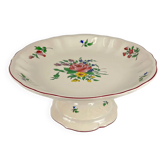 Compotier KG Lunéville, modèle "Réverbère", motif rose