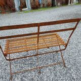 Iron garden bench