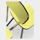 Yellow Formica chairs with compass legs, 1950s