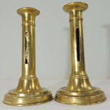 Pair of old candle holders brass vintage candle