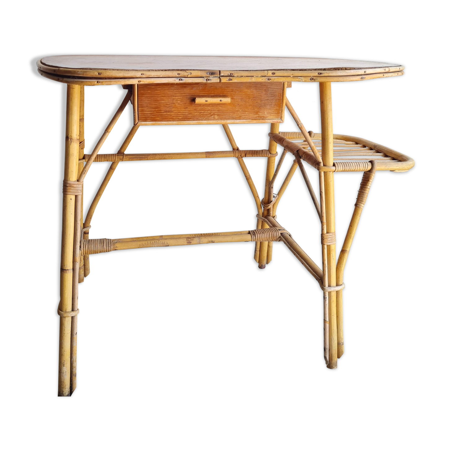 Vintage rattan desk