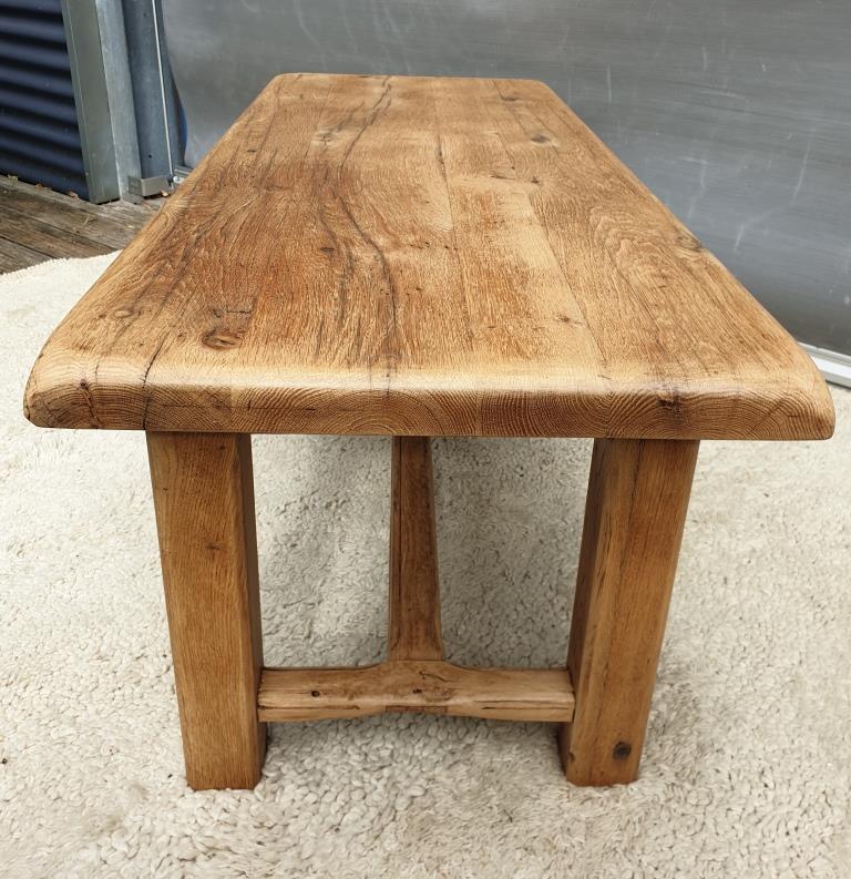 Farmhouse coffee table raw oak natural shade