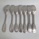 6 vintage metal silver forks