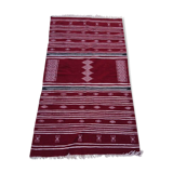 Burgundy handmade carpet, 240x135cm