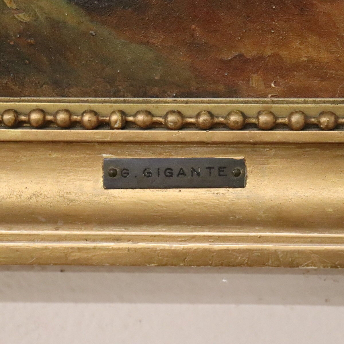 Panoramic view of Naples, oil painting on canvas, Italy 19th century