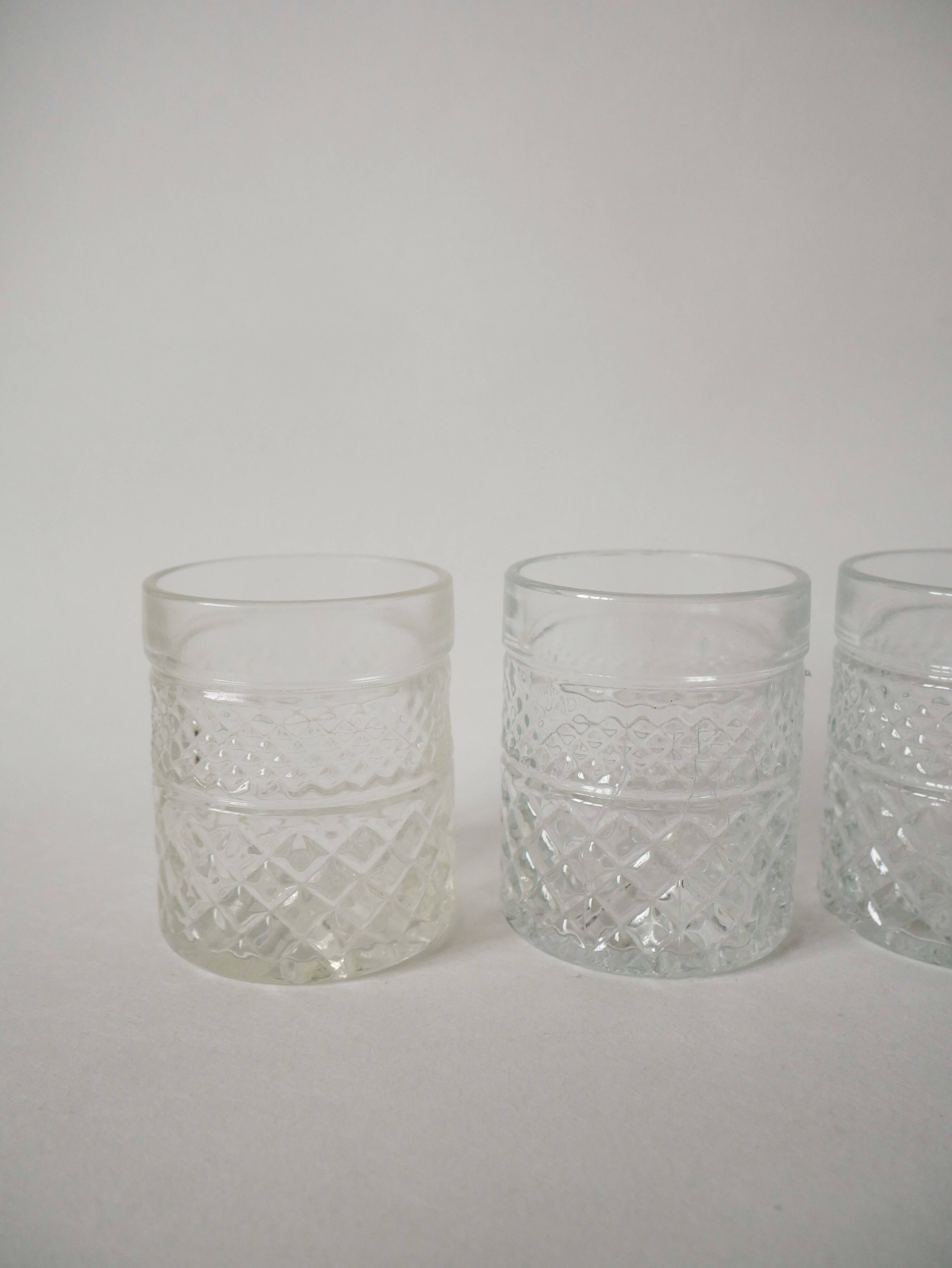 set of 4 whiskey glasses 1970