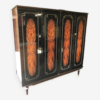 Old glossy lacquered cabinet