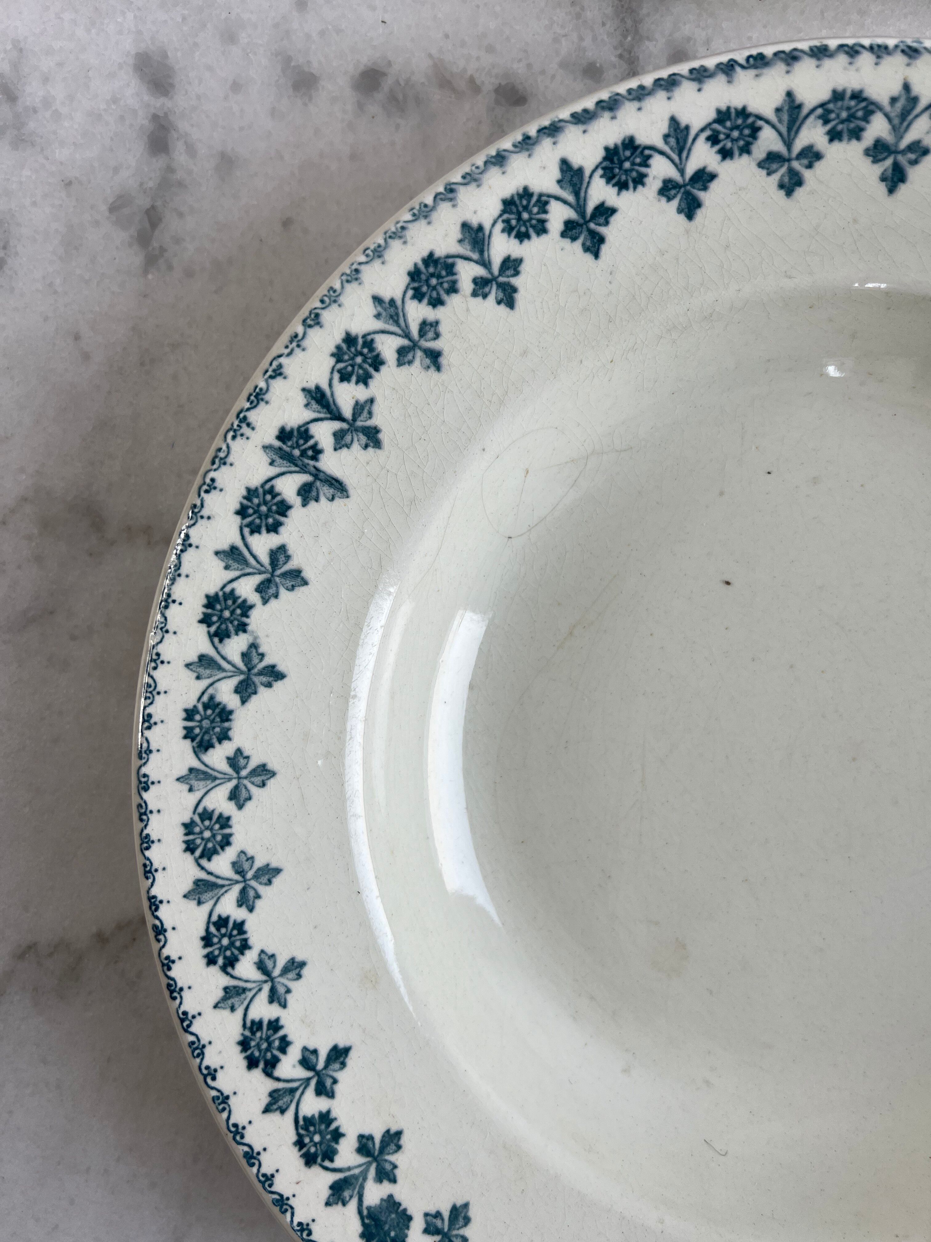 Set of 2 deep plates, ironstone LG Barreau.