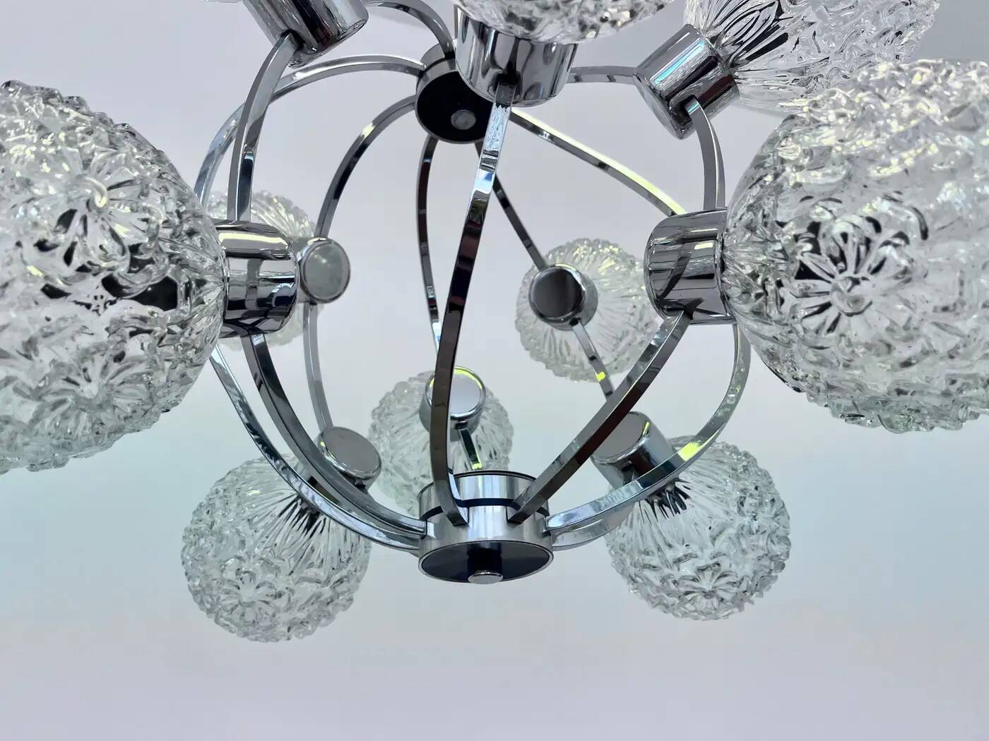 Large Galaxy Space Age Sputnik Chandelier by Richard Essig - Germany, 1970s