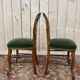 Paire de chaises époque Louis Phillipe en velours vert