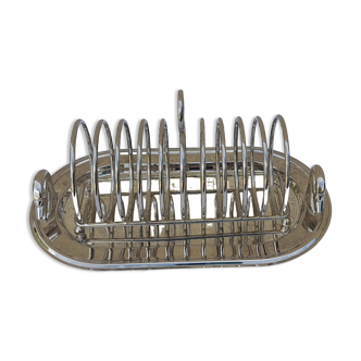 Toast holder with silver metal stand for 10 toasts