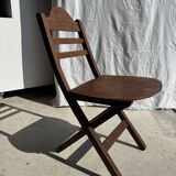 Chaise vintage pliante en bois