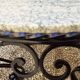 Marble and wrought iron coffee table